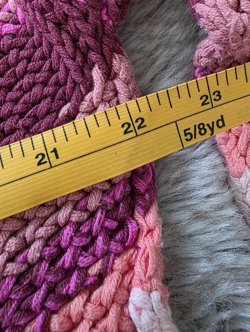 Free People Devon Striped Sweater Fuschia Rose Combo Cropped Length